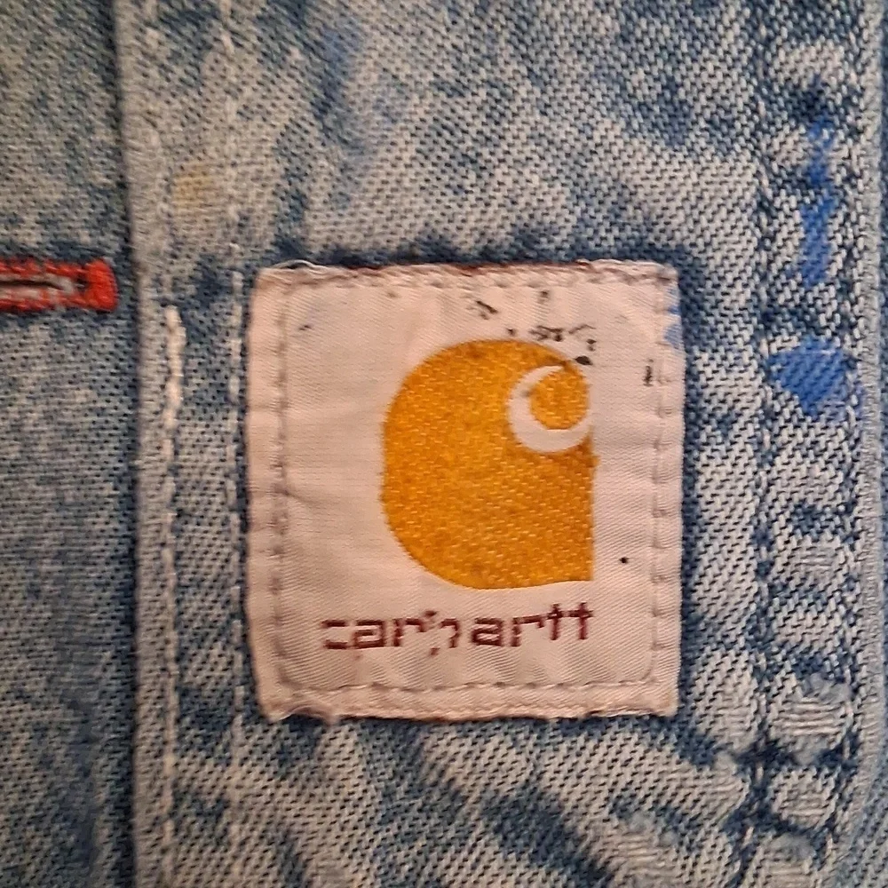 Carhartt Vintage Carpenter Blue Denim Overalls Size 48/34